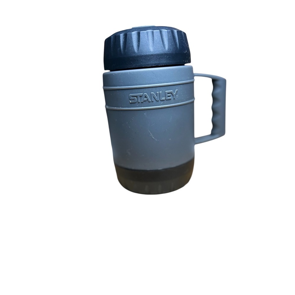 Stanley Food Jar Gray Black Insulated Vacuum With Spoon - 17oz